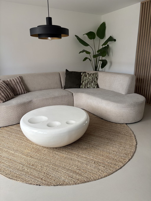 Mesa de centro Space Age Diseño de los noventa Fibra de vidrio