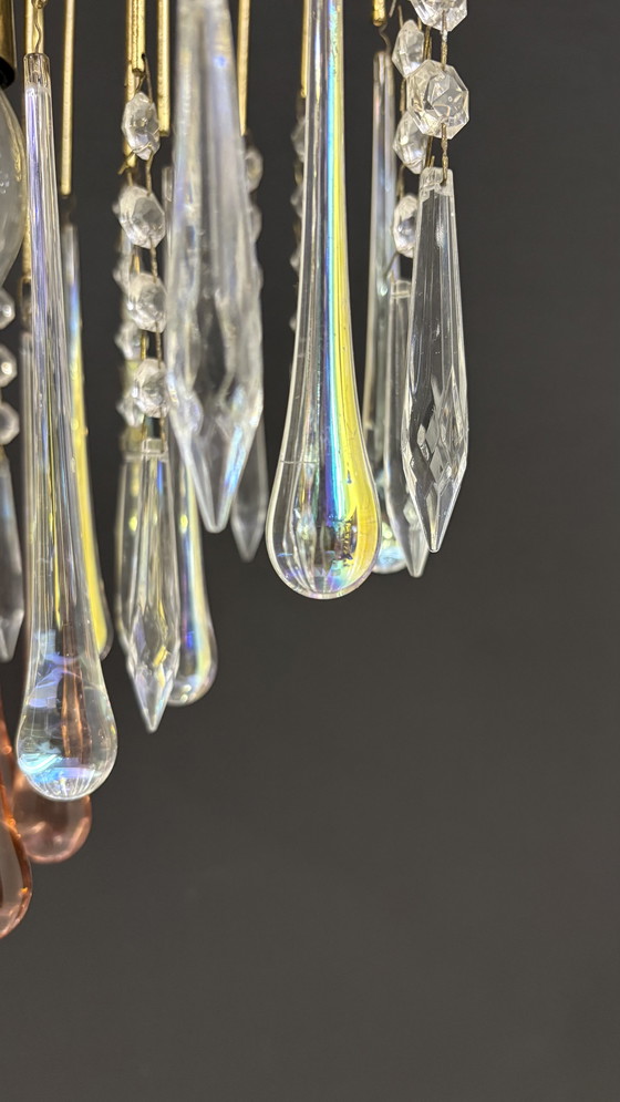 Image 1 of Lampada a goccia a cascata di Murano in stile Paolo Venini