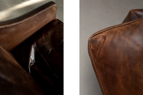 Vintage Mid-Century Deense moderne lounge lederen stoel & poef model 2207 door Børge Mogensen voor (photo 44 of 51)
