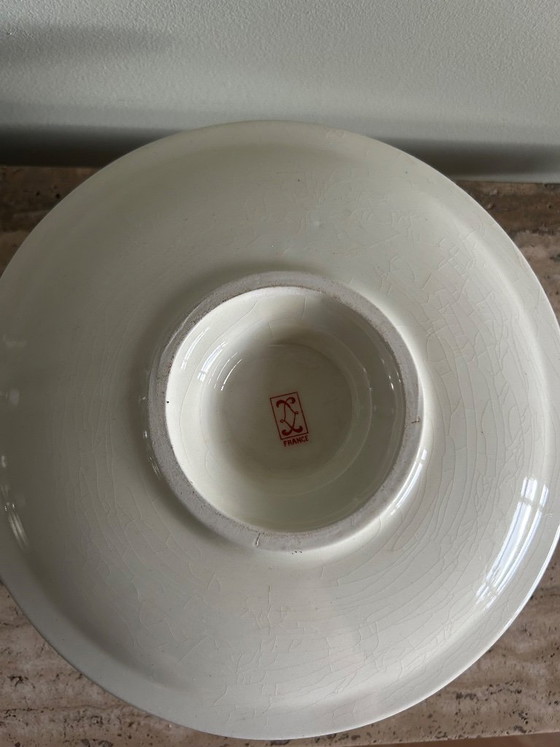 Image 1 of Jean Luce dinnerware set – red bonsai motif - Art Deco