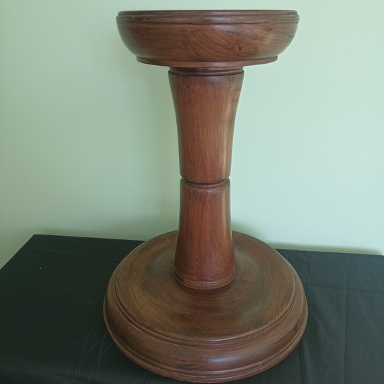 Image 1 of Antieke piëdestal / sokkel – Napoléon III stijl – 19e eeuw – massief notelaar