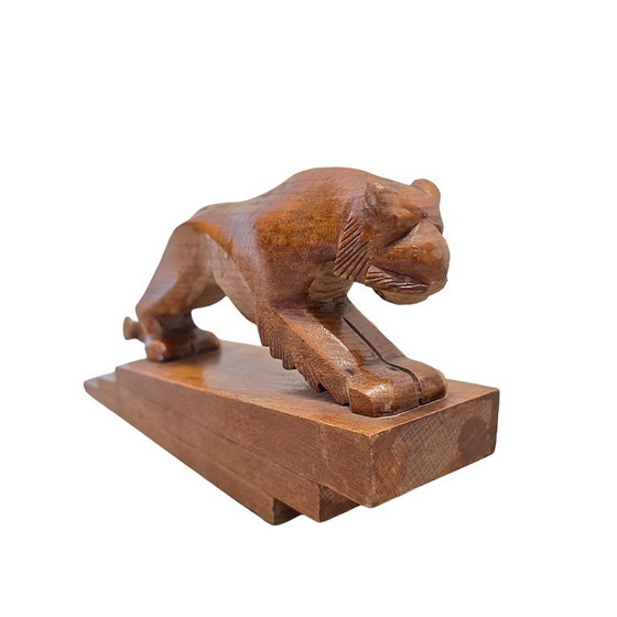 Sujetalibros de madera estilo Art Déco con tigres – Objetos decorativos, Wood (photo 5 of 5)