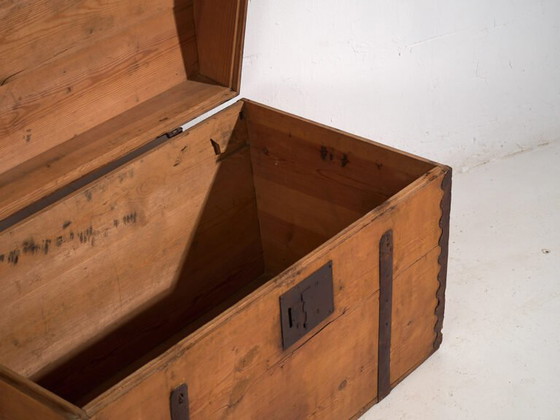 Antieke kist met metalen structuur (ca. 1900) #80 – Opbergkast, Rustic (photo 23 of 40)