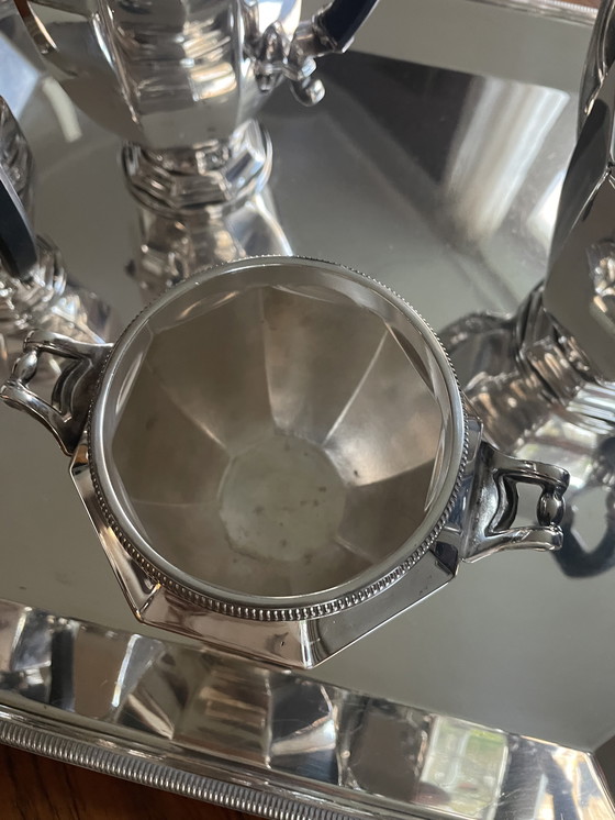 Image 1 of Service à café Art déco en métal argenté Christofle 