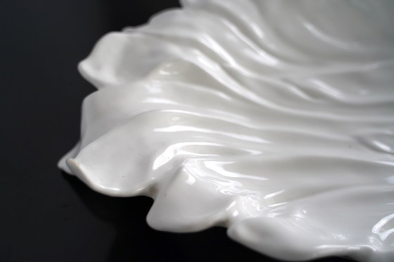 Image 1 of Großes weißes Keramik-Mittelstück von Tommaso Barbi, Italien, 1970er Jahre