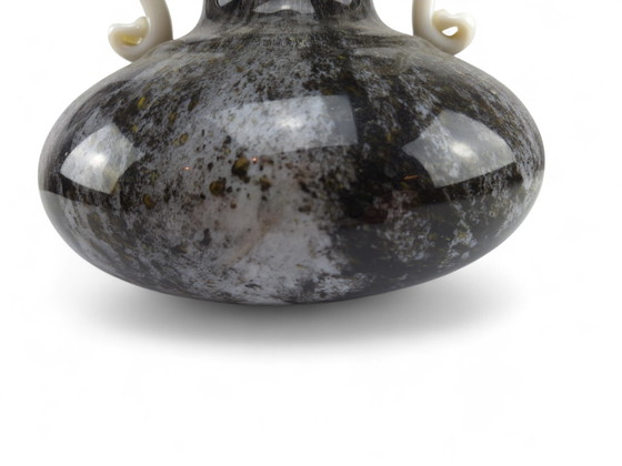 Image 1 of Murano handle vase glass flower vase vintage 60s 70s