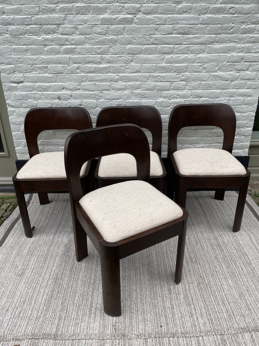 4x Chaise de salle à manger vintage