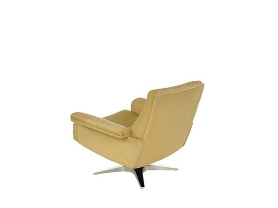 Image 1 of Poltrona vintage De Sede DS-35 in pelle anilina color crema – design svizzero anni '70