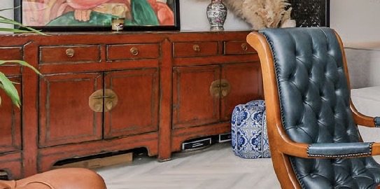 Credenza cinese antica Oriëntique – 234 cm – Rossa – Credenze, Legno, Ottone (photo 3 of 14)
