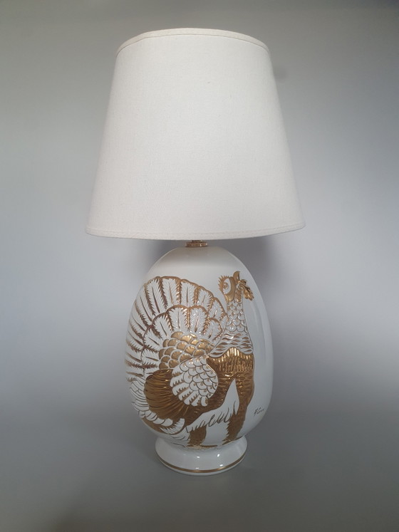 Capodimonte porseleinen tafellamp van Armando Cecchi – 24k goud – Tafellampen, Porcelain (photo 7 of 13)