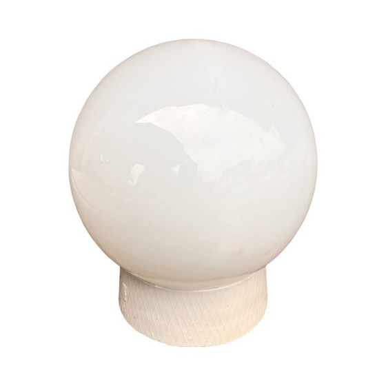 Image 1 of Industriële wandlamp, wit, glas, FOTON, Polen, jaren 60.