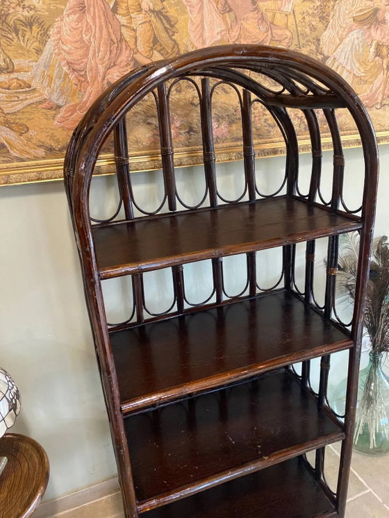 Vintage rattan shelf – Shelving unit, Wicker (photo 4 of 15)