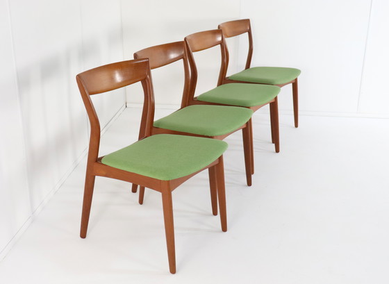 Image 1 of 4X R. Borregaard Voor Viborg Stoelen Eetkamerstoelen Vintage Deens