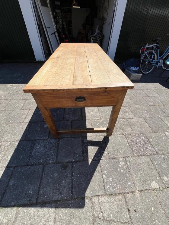 🇫🇷 Authentic Old French Work Table / Kitchen Table – Approx. 1910-1920 – Dining tables, Wood (photo 6 of 6)