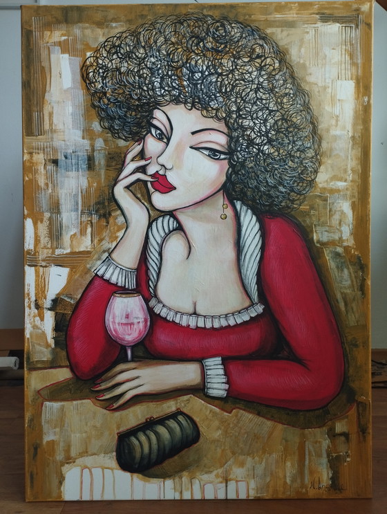 Image 1 of Natia Antadze "Lady with Wine Glass"