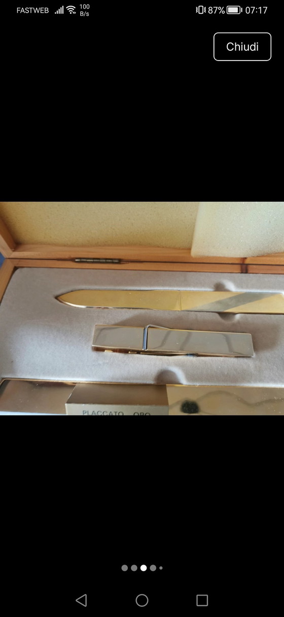 Image 1 of Set da ufficio Placcato Oro 22 kt vintage anni 80