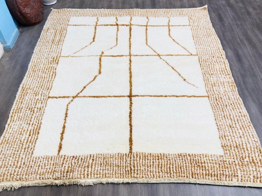 Tapis Beni Ouarain En Laine Authentique 200cmx150cm