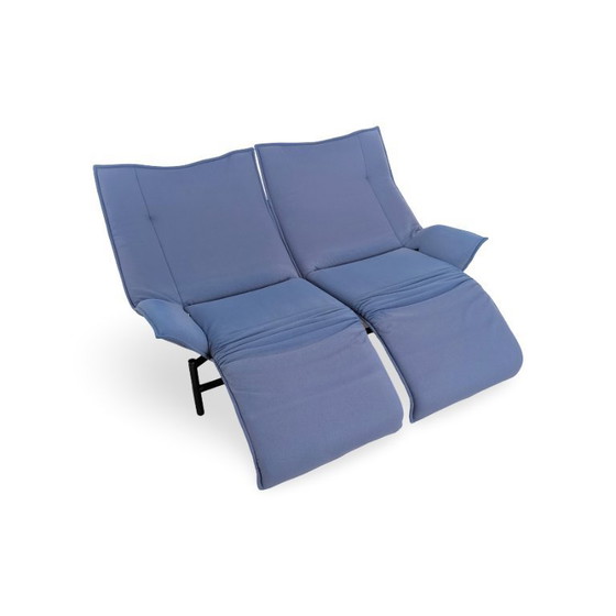 Image 1 of Cassina Veranda Sofa Design Couch Vico Magistretti Fabric Blue