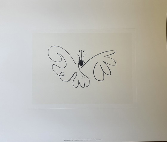 Image 1 of Pablo Picasso: "Le Papillon, 1936", serigrafia.
