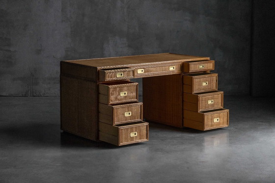 Image 1 of Bamboo Desk by Vivai Del Sud, Italy, 1970s