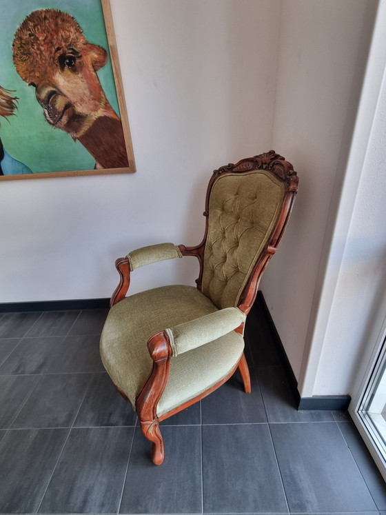 Chaise Queen Anne – Chaises de salle à manger, Velvet, Textile (photo 4 of 5)