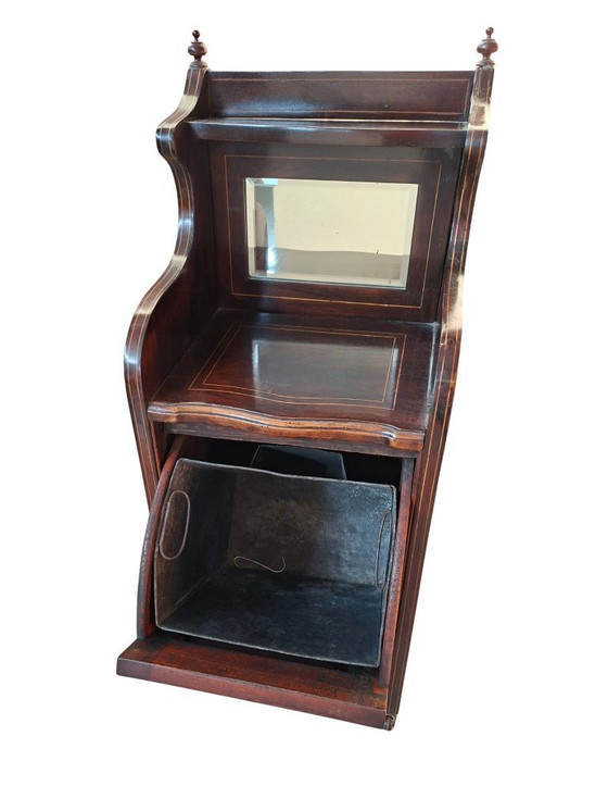 Image 1 of Antique Victorian Purdonium Coal Cabinet with Mirror