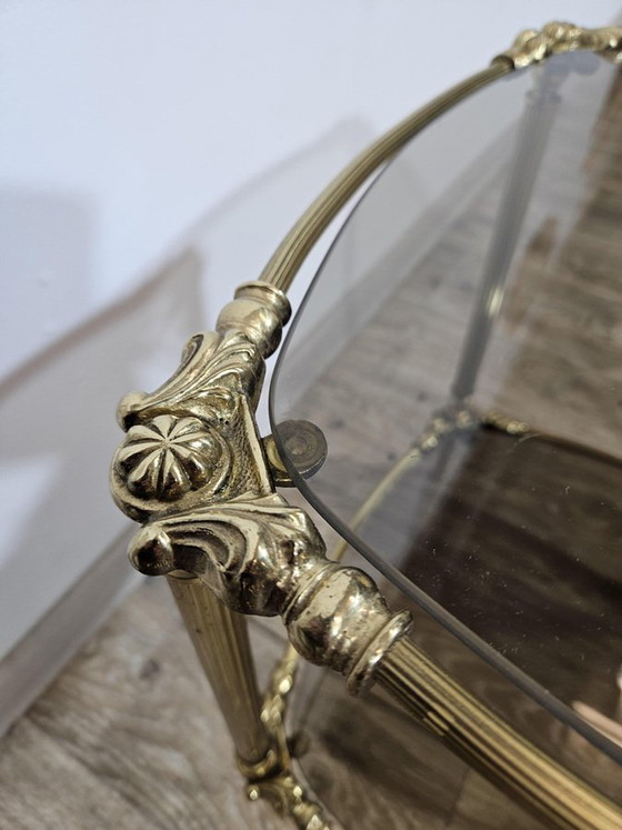 Messing Bijzettafel, Frankrijk, jaren 50 – Glass, Brass (photo 7 of 12)