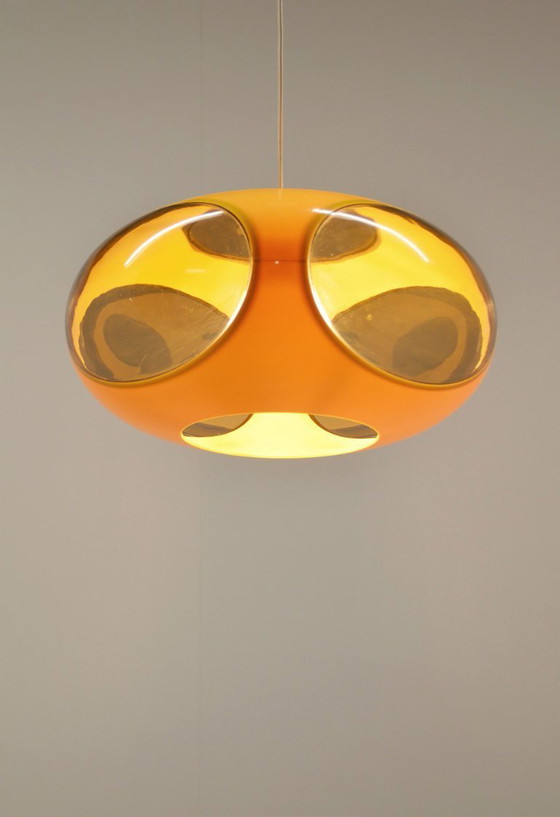 Image 1 of Space age UFO pendant lamp 'Bug Eye' by Massive, 1970s