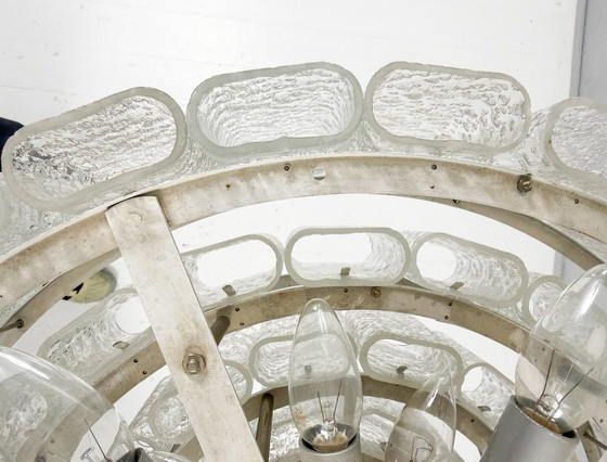 Image 1 of Lámpara de techo/araña de mediados de siglo, diseñada por Doria Leuchten, Alemania, década de 1970.