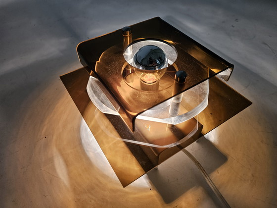 Image 1 of Wandlamlamp kunststof Herda jaren 70 