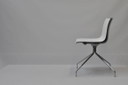 Arper Catifa 46 swivel chairs – set of 4 – white & black shell + chrome base