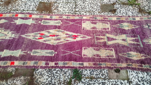 Handgeknoopt Berber kleed wol 332x83cm