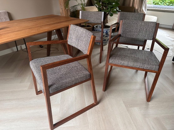 Image 1 of Ensemble de 4 chaises de salle à manger vintage