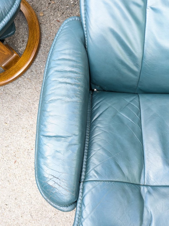 Image 1 of Stressless leren fauteuils van Ekornes, Noorwegen, 1980, set van 2