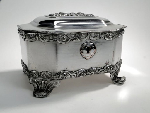 Zuckerdose aus Norblin, Warschau, Polen, 19. Jahrhundert – tafelaccessoires, Metal, Silver (photo 2 of 9)
