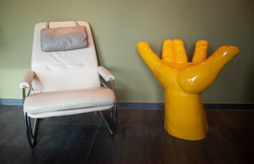 Sculpture/chaise vintage Pop Art représentant une main