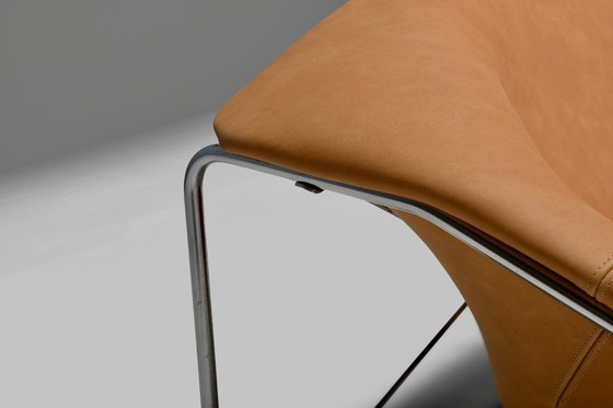 Image 1 of Sedia Olivier Mourgue Cubique in pelle e cromo di Airborne, Francia 1968v