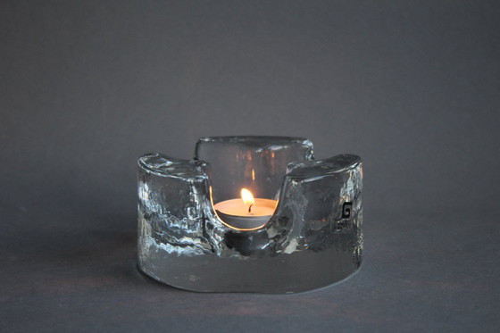 Image 1 of Porte-bougie chauffe-plat, chauffe-théière, verre, rond, art du verre