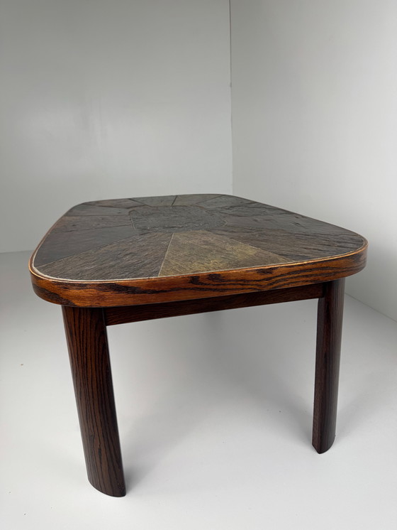 Image 1 of Mesa baja grande de pizarra y madera