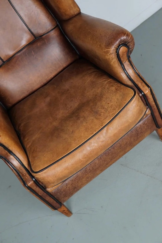 Image 1 of Vintage Nederlandse cognackleurige leren clubfauteuil