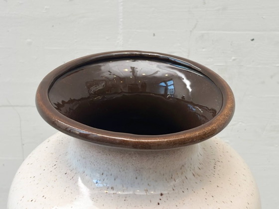 Image 1 of West Germany ceramic vase with floral decoration – 1960s/70s
