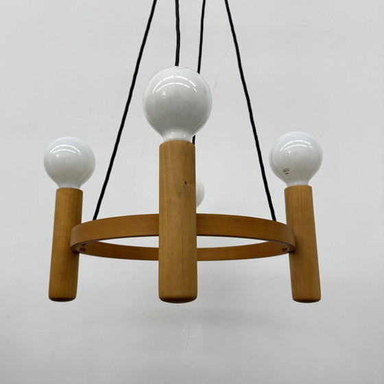 Image 1 of Vintage Domus Danish design hanging lamp chandelier , 1970s