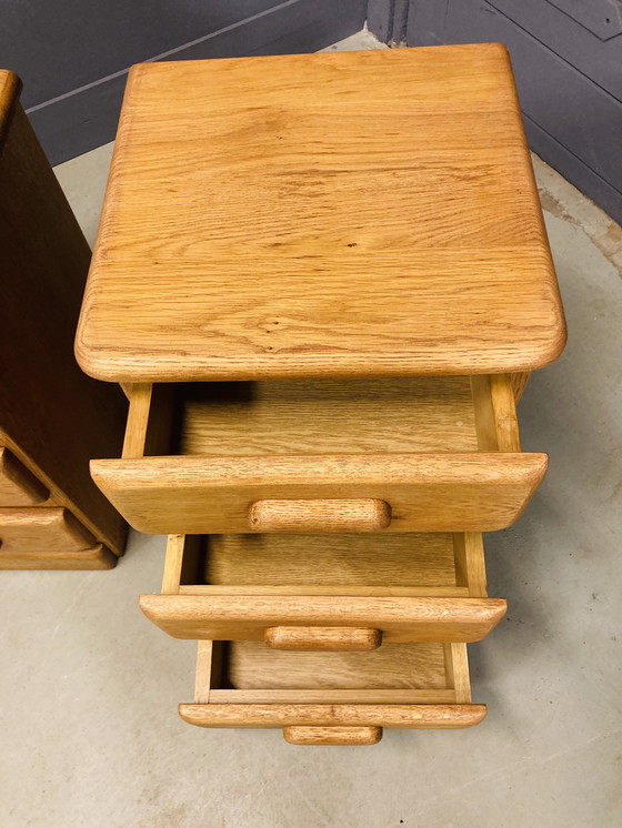 Image 1 of Set of 2 dressers, solid oak, 1980s