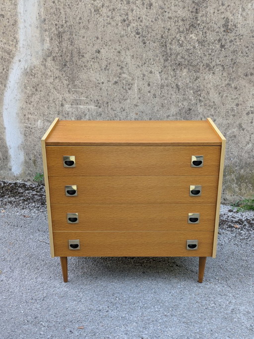 Vintage ladekast met 4 laden, 1970