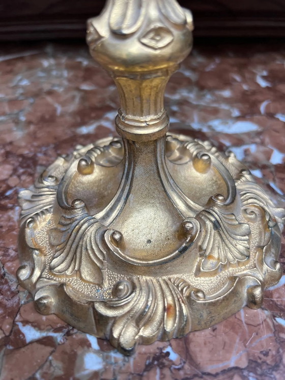 Lustre de style rococo. – Bougeoirs et chandeliers, Bronze (photo 7 of 8)