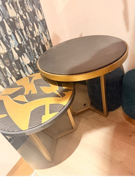 Image 1 of 2 Romeo abstract side tables by Chiara