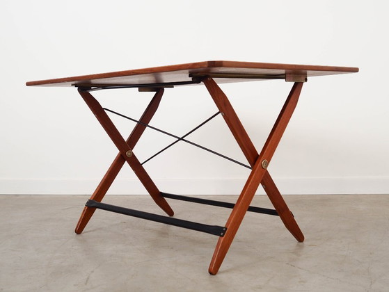 Image 1 of Opklapbare teakhouten tafel, Italiaans design, jaren 70, gemaakt in Italië.