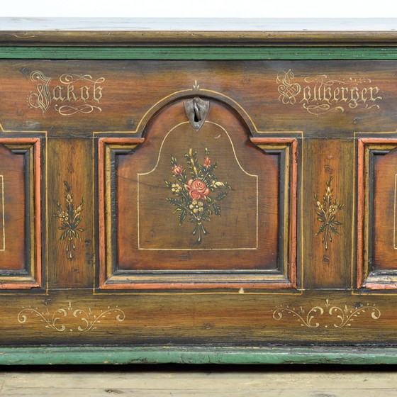 Image 1 of Folk Art Bridal Chest, 1826