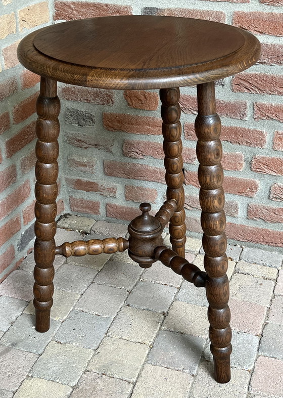 Image 1 of Classic Bobbin corner chair + matching side table | rare set