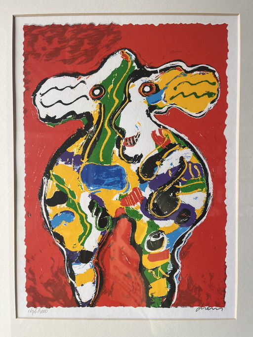 Peter Diem - Cow Red litho